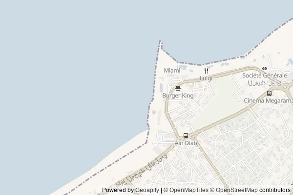 Carte du quartier ain-diab à Casablanca
