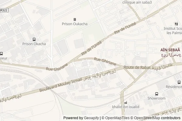 Carte du quartier ain-sebaa à Casablanca